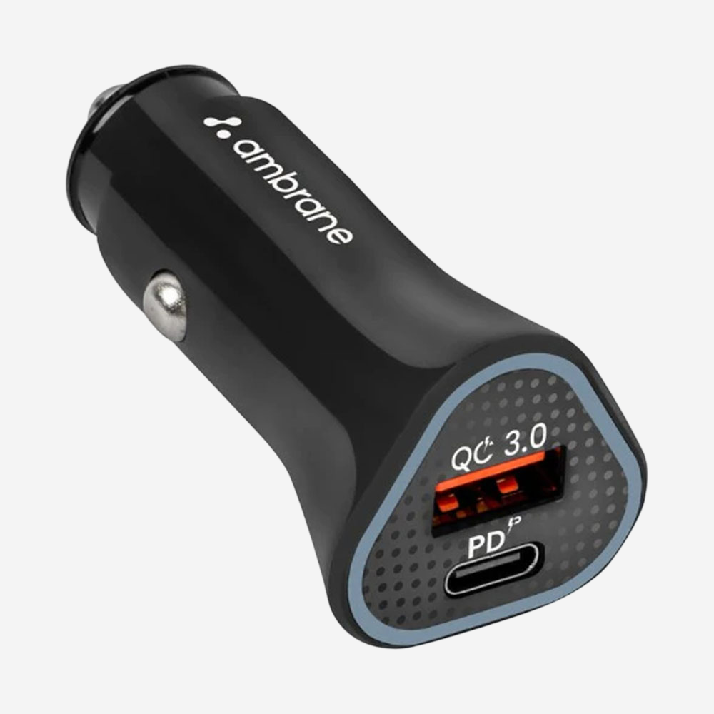 Ambrane Impulz C11 C2C 38W Dual Port QC & PD Car Charger