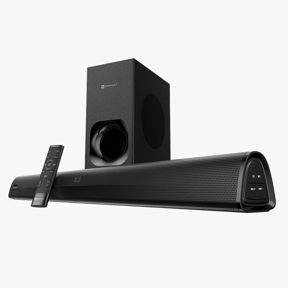 Portronics Pure Sound 105 200W BT Soundbar with Wired Subwoofer
