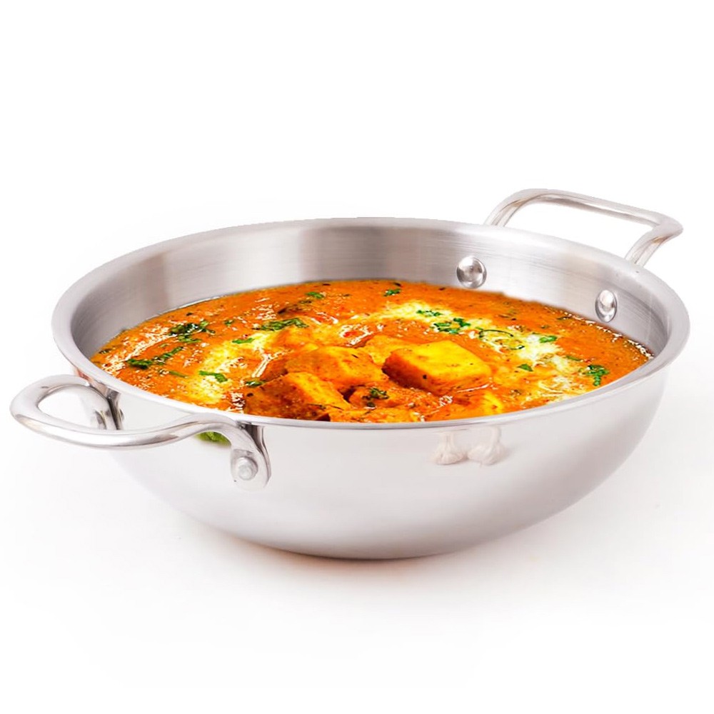 The Indus Valley Triply Stainless Steel Kadai 20.3 cm IB (8 inch) (KC-TP-KA-002)